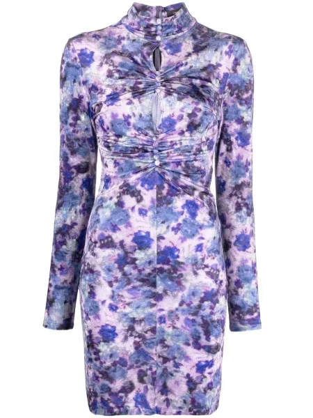 Rochie Isabel Marant cu imagine cu imprimeu abstract violet