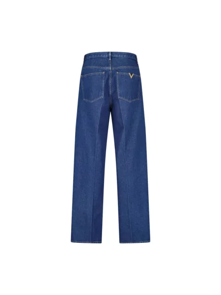 Jeansy straight leg Valentino niebieskie