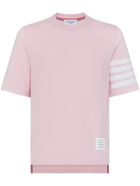 Prugasta majica Thom Browne ružičasta