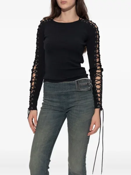 Топ Balenciaga с дантела черно