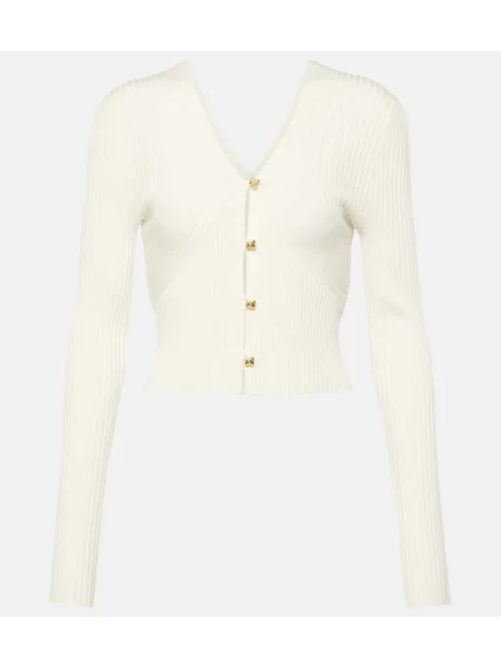 Cardigan Chloé de lână alb