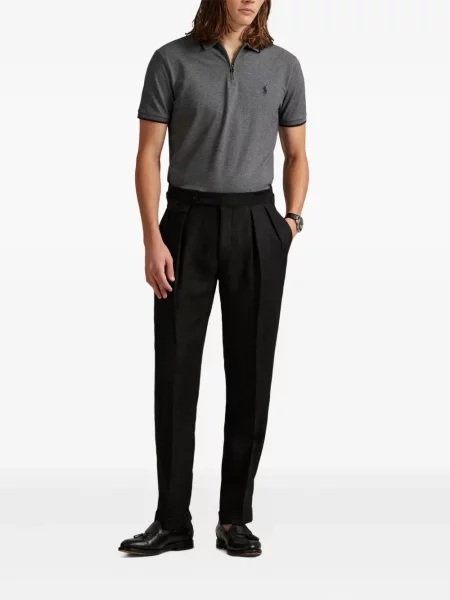 Ριγέ polo Polo Ralph Lauren με κουκούλα με αυτόγραφο λευκό