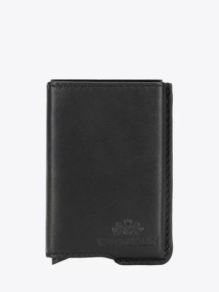 Etui na karty z wysuwanym mechanizmem czarne