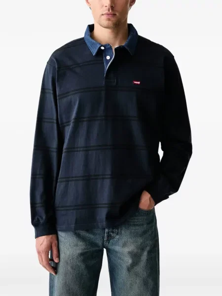 S ovratnikom traperice Levi's® visoki struk od flisa crna