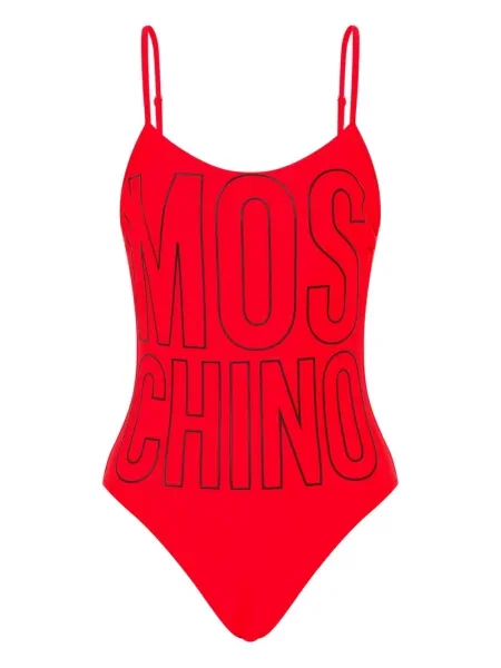 Costum de baie Moschino cu imagine roșu