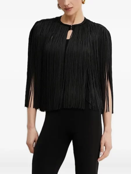Блуза Hervé Léger с ресни черно