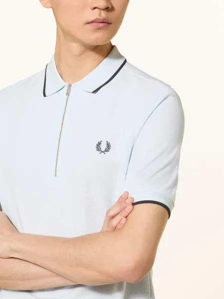 Fred Perry Pletené Polo Tričko tmavě modrá černá
