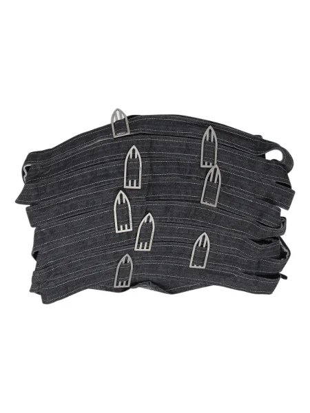 Top Who Decides War z ćwiekami o krotszym kroju niebieski