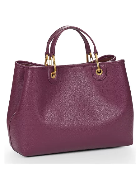 Emporio Armani kabelka typu shopper dámska z imitácie kože fialová