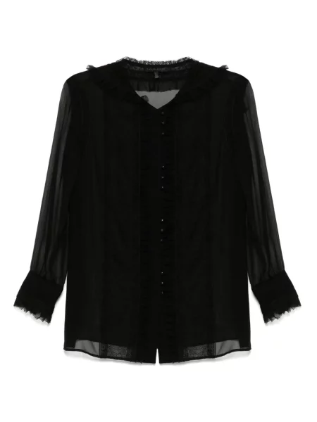 Cămașă Shiatzy Chen din organza negru