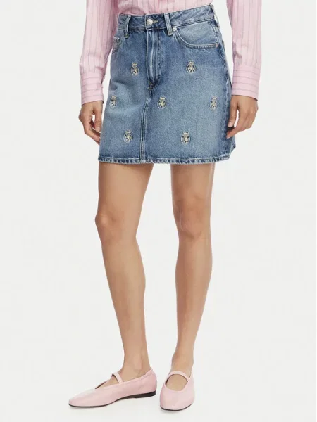 TOMMY HILFIGER Suknja traper / prljavo bijela plavi
