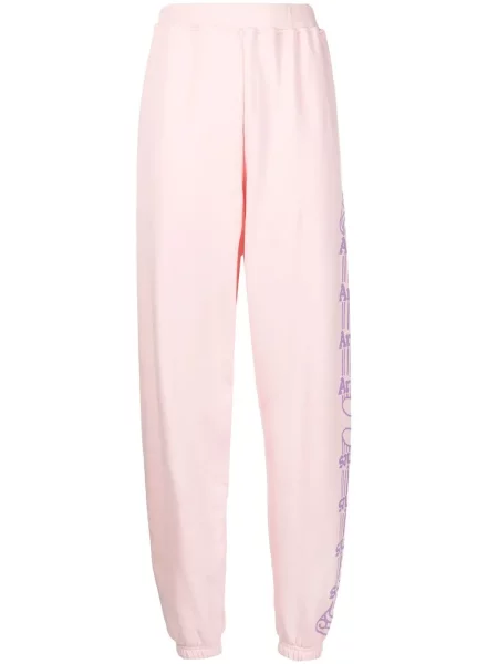 Pantaloni Aries cu imagine roz