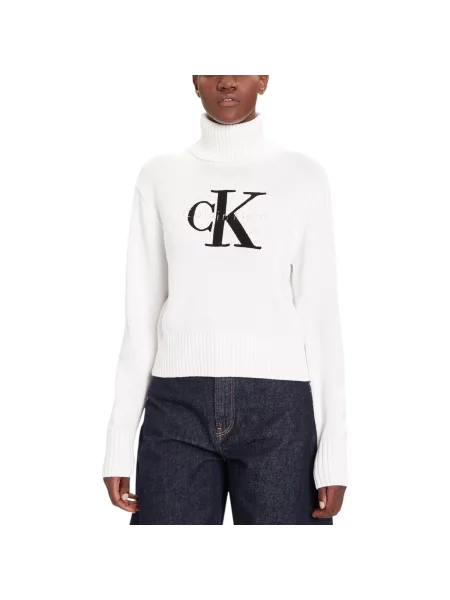 Svetr Calvin Klein Jeans bílý