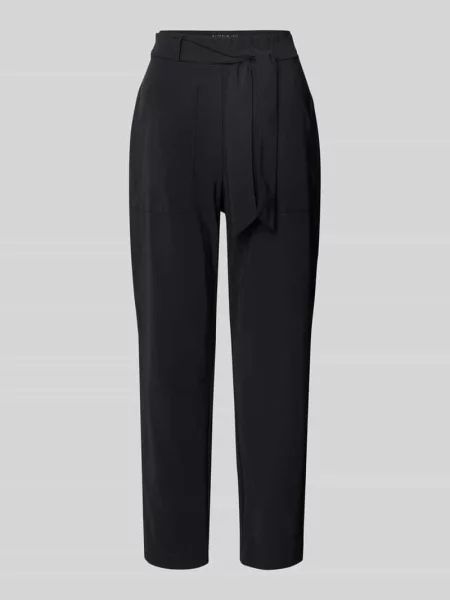 Spodnie materiałowe o kroju regular fit o skróconym kroju model ‘IRA’ Raffaello Rossi czarne