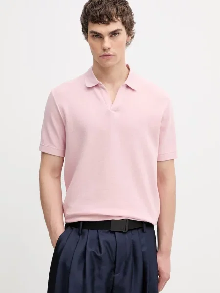 Tricou polo Marc O'polo roz