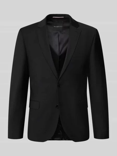 Marynarka na 2 o kroju regular fit z z patką Bugatti czarna