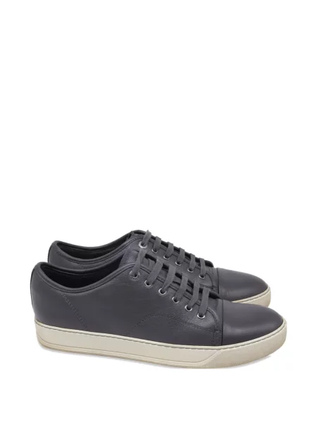 Sneakerși Lanvin cu șireturi din dantelă gri