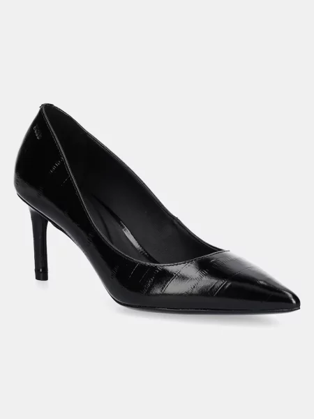 Pantofi cu toc Boss din piele negru