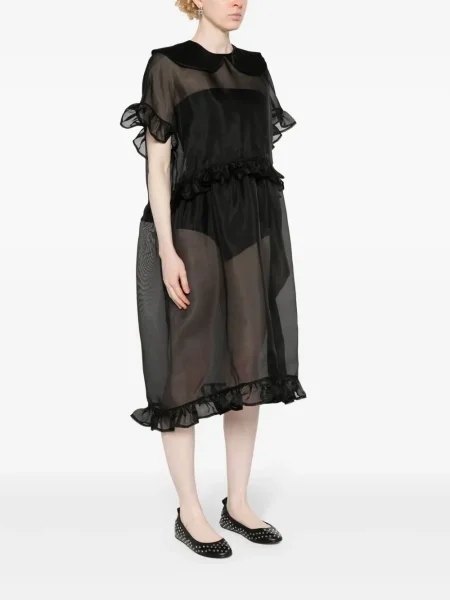 Rochie Ioana Ciolacu cu volane de costum negru