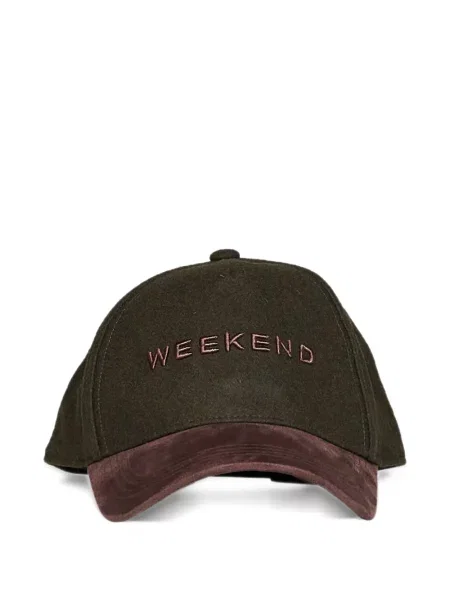 Șapcă Weekend Max Mara cu broderie din fetru verde