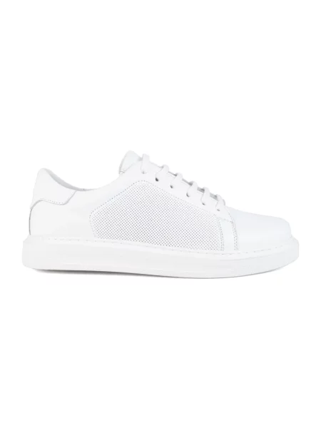Sneakersy Sergio Moretti skórzane białe