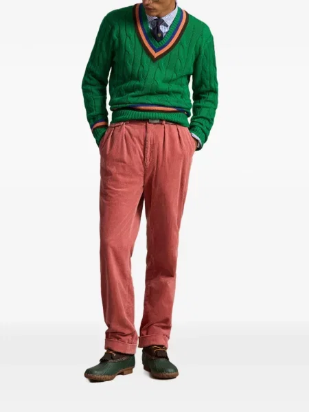 Șosete Polo Ralph Lauren cu broderie în carouri de flanelă verde