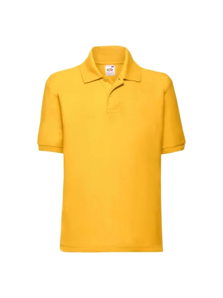 Tricou polo copii Fruit Of The Loom portocaliu