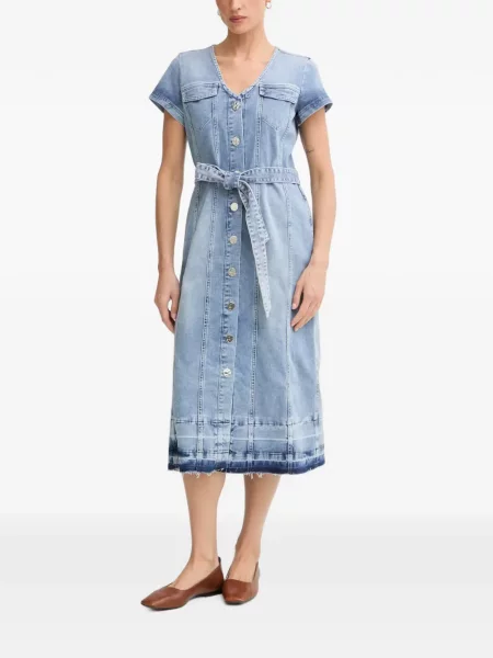 Cu centură rochie din denim Marc Aurel albastru
