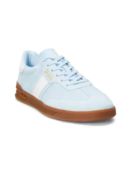 Sneakersy Polo Ralph Lauren skórzane niebieskie