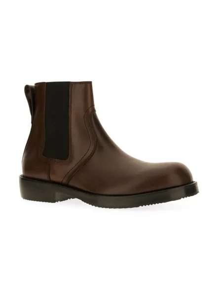 Sztyblety Dries Van Noten skórzane brązowe