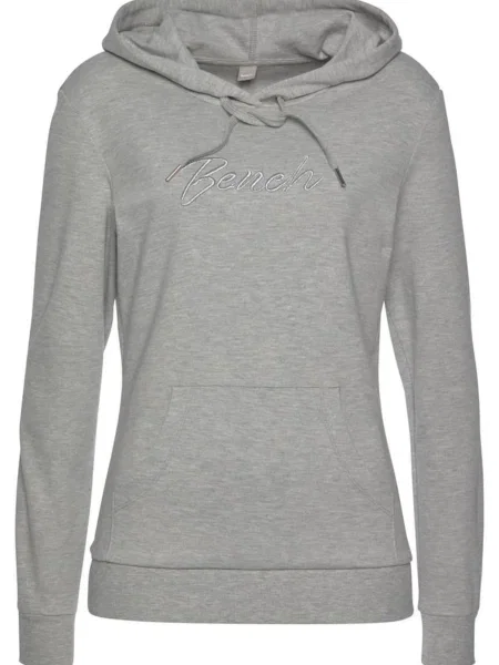 BENCH Majica pegasto siva