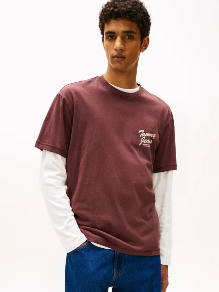 Tommy Jeans kratka majica rjava