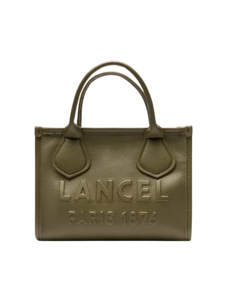 Shopperka Lancel skórzana zielona