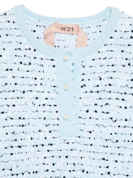 Koszulka polo N°21 z falbankami niebieska