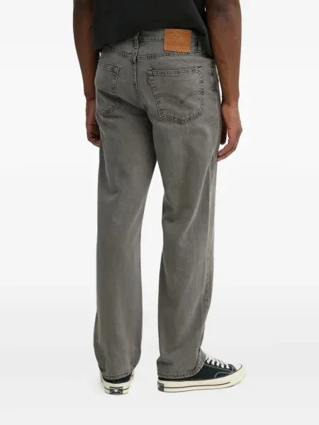 Proste jeansy Levi's 501 w paski ze stretchu dzwony niebieskie