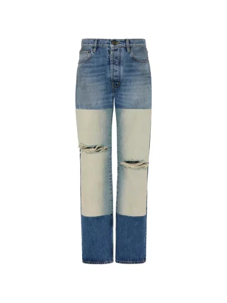 Blugi Maison Margiela zdrențuiți albastru