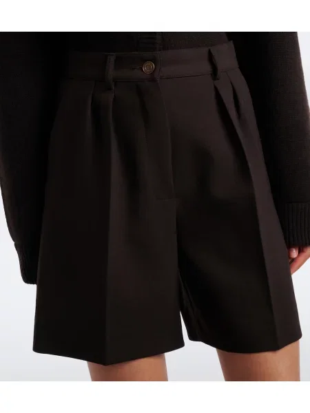 Bermude Max Mara de lână maro