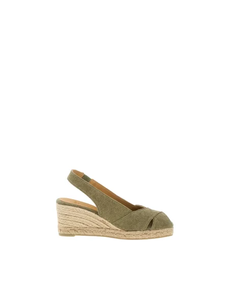 Espadryle Castaner na koturnie zielone