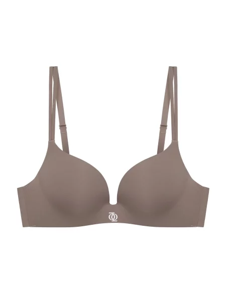 GOD SAVE QUEENS Podprsenka Second Skin Teardrop Push Up Bra' hnědá