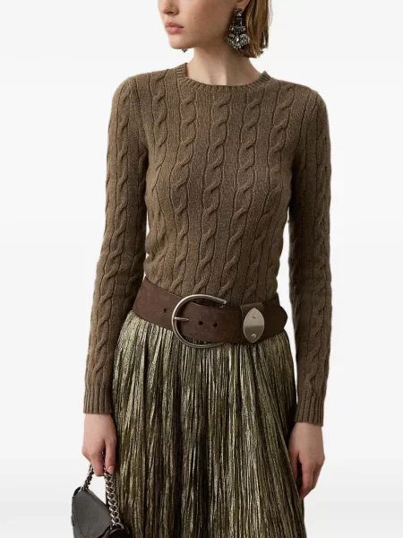 Scurt șapcă Polo Ralph Lauren cu broderie din jerseu maro