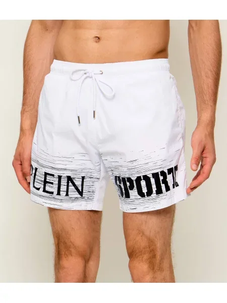 Pantaloni scurți de sport Plein Sport alb
