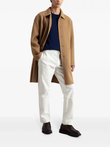 Jednořadý kabát Woolrich hnědý