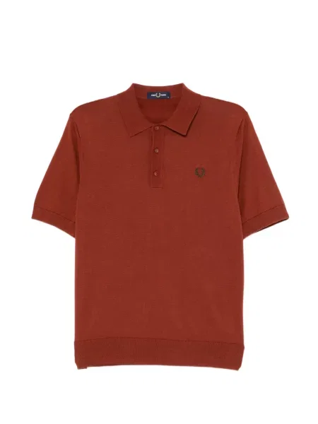 Tricou polo Fred Perry cu broderie maro