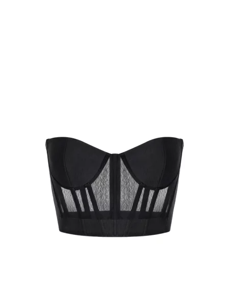 Top Elisabetta Franchi w serca czarny