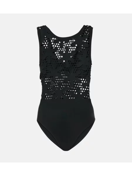 Haftowany strój kąpielowy Karla Colletto czarny