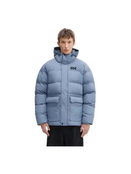 Lniana kurtka Helly Hansen niebieska
