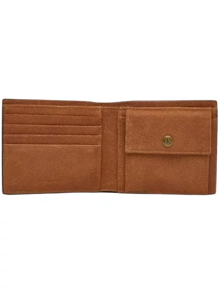Calvin Klein Portofel Bold Ck Suede Billfold W/ Coin negru