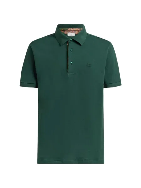 Tricou polo Etro cu imagine verde