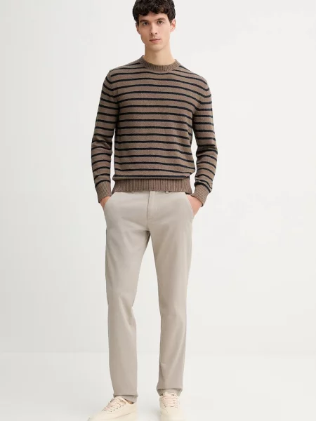 Marc O'Polo sweter lekki brązowy