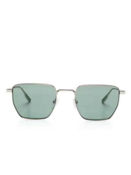 Ochelari de soare Lacoste cu imprimeu geometric cu autograf gri